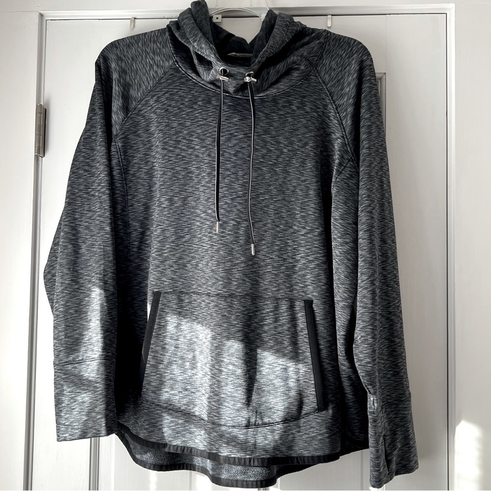 Athleta 2X Tranquility Hoodie Black Space Dye